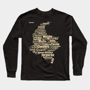 Colombia frases mapa Long Sleeve T-Shirt